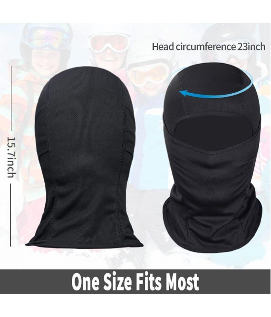 FITMonkey - Black Anti Pollution Face Cover Balaclava Mask ( Pack of 1 )