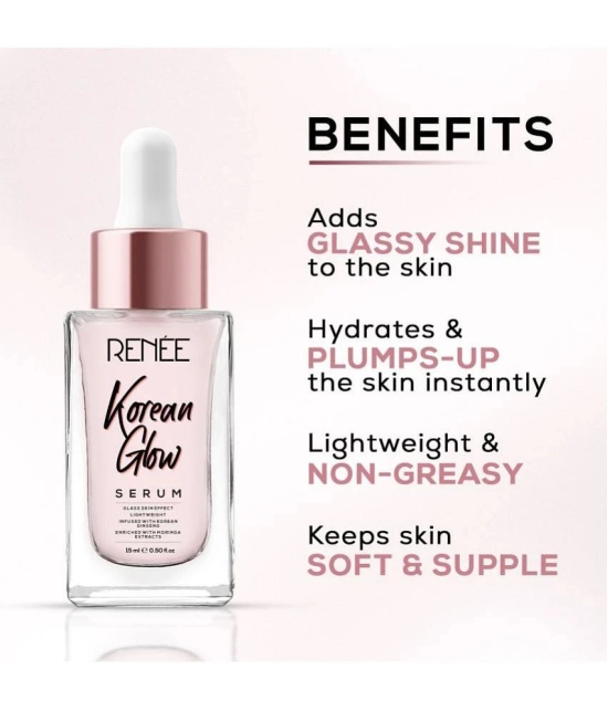 RENEE Korean Glow Serum, Enriched with Panax Ginseng Root a Korean Beauty Secret, Lightweight, 15ml