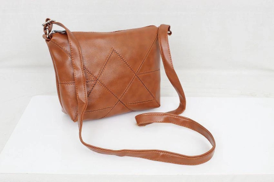 Leather Land - Tan PU Sling Bag - Tan