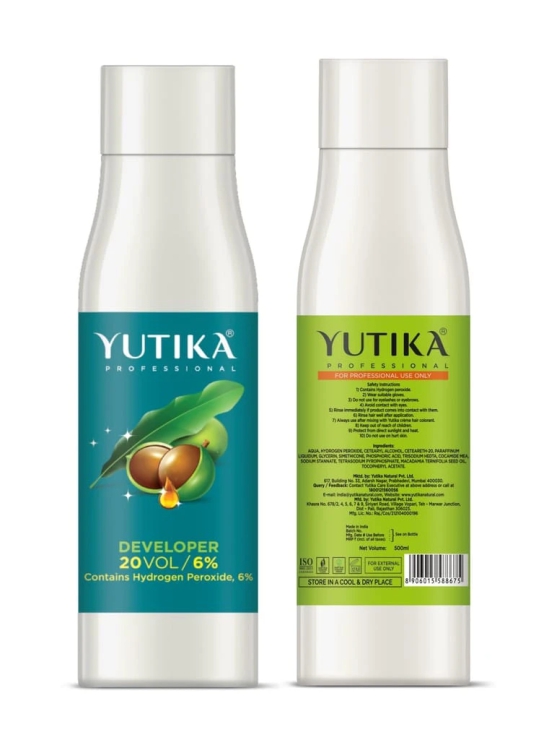 Yuthika Professional Blonder Powder 250g with Hair Color Developer 20 Volume (6%) 500ml