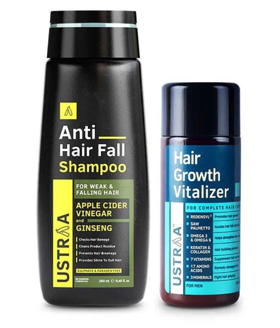 Ustraa Hair Growth Vitalizer - 100ml & Anti Hair Fall Shampoo - 250ml