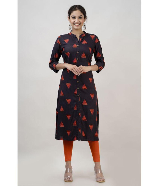 MAUKA - Brown Rayon Womens Front Slit Kurti ( Pack of 1 ) - None