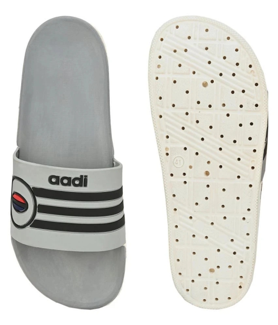 Aadi Light Grey Mens Slide Flip Flop - 7