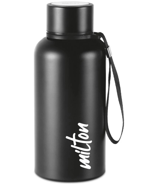 Milton Aura 500 Thermosteel Bottle, 520 ml, Black | 24 Hours Hot and Cold | Easy to Carry | Rust Proof | Leak Proof | Tea | Coffee | Office| Gym | Home | Kitchen | Hiking | Trekking | Travel