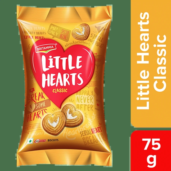 Britannia Little Hearts Biscuits, 75 G