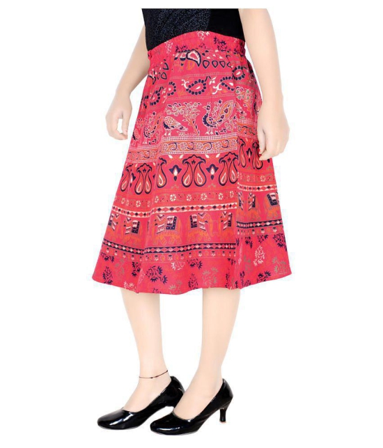 Sttoffa Cotton A-Line Skirt - Red - 32