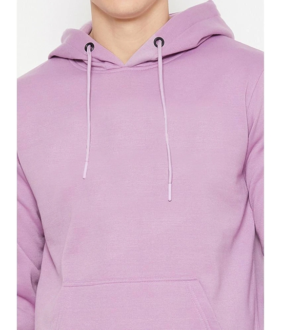 UBX Cotton Blend Hooded Mens Sweatshirt - Lavender ( Pack of 1 ) - None