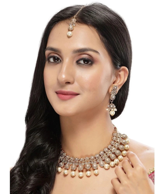 Sukkhi Gold Alloy Necklace Set ( Pack of 1 ) - Gold