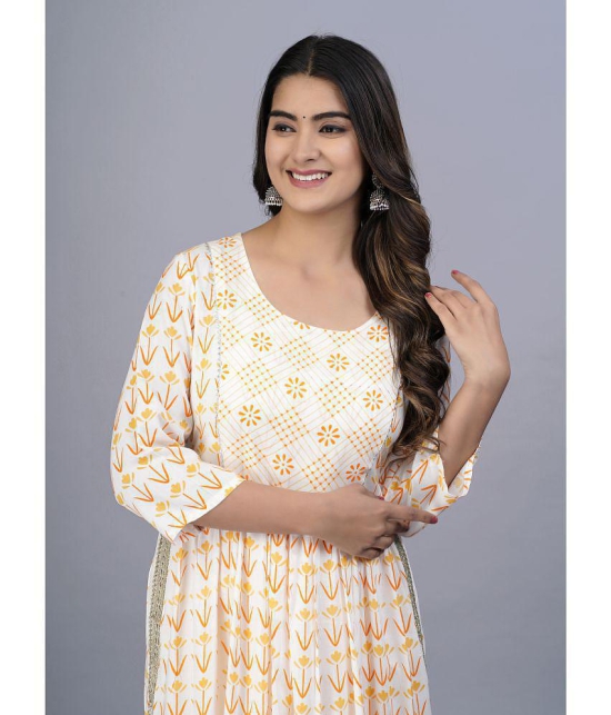 SIPET - Yellow A-line Cotton Womens Stitched Salwar Suit ( Pack of 1 ) - None