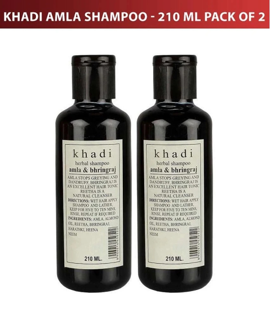 Khadi Amla & Bhringraj Shampoo  -Twin Pack - 210 Ml