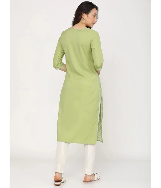 Ketch Polyester Printed Straight Womens Kurti - Green ( Pack of 1 ) - None