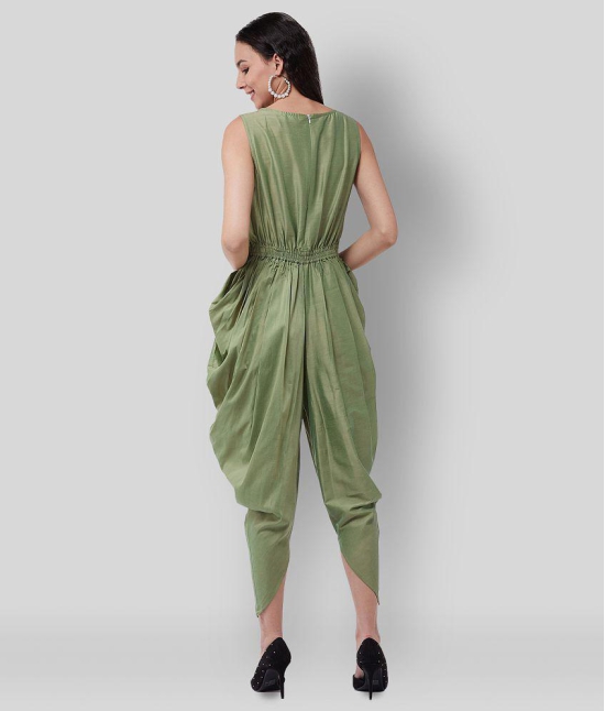 Pannkh - Green Polyester Regular Fit Womens Jumpsuit ( Pack of 1 ) - L