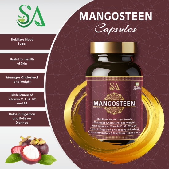 MANGOSTEEN(Good For Body Detoxifier, Immunity Booster, Joint Pain Relief Restful Sleep, 60 Veg Capsules)