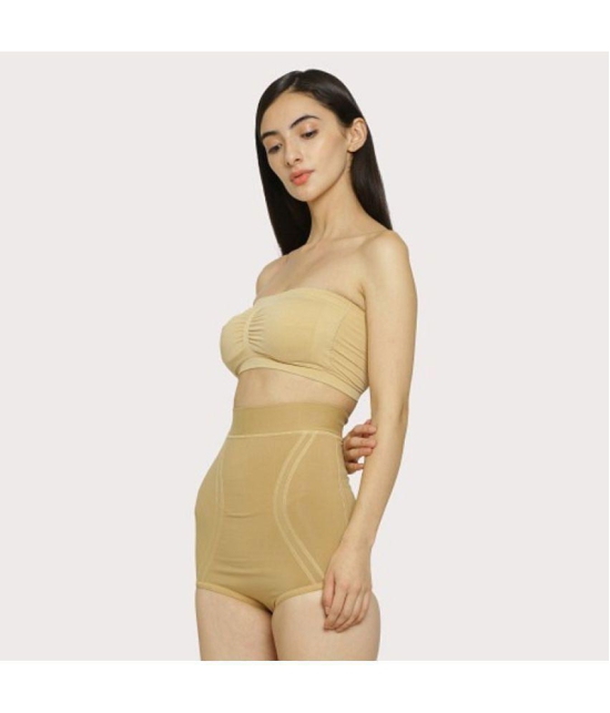 SELETA - Beige Shapewear Cotton Women's Tummy Tucker ( Pack of 1 ) - None