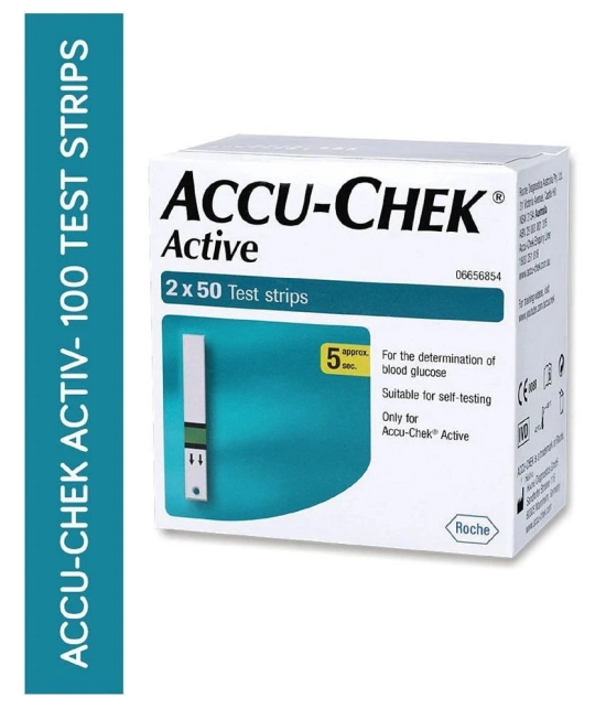 Accu-Chek Active 100 Sugar Test Strips, (50x2) (Multicolor)