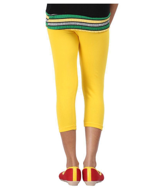 YELLOW,PURPLE AND WHITE COLOURS CAPRI LEGGINGS FOR GIRLS - 13-14 Years