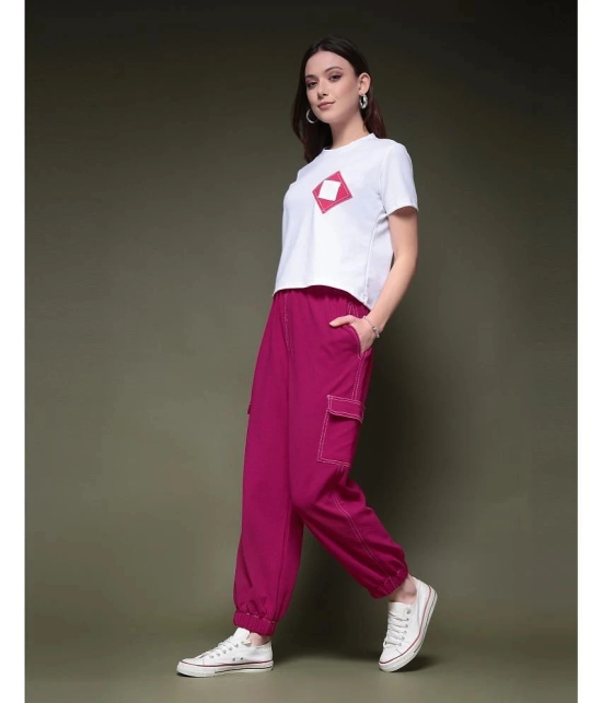 Selvia Pink Dyed Joggers Top Set - None