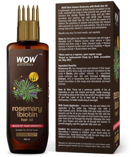 WOW Skin Science - Anti Hair Fall Rosemary Oil 200 ml ( Pack of 1 )