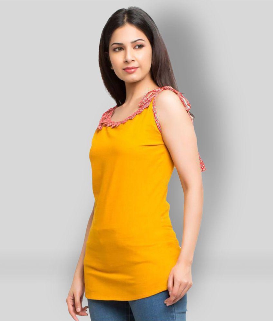 Yash Gallery - Yellow Cotton Womens Regular Top ( Pack of 1 ) - S