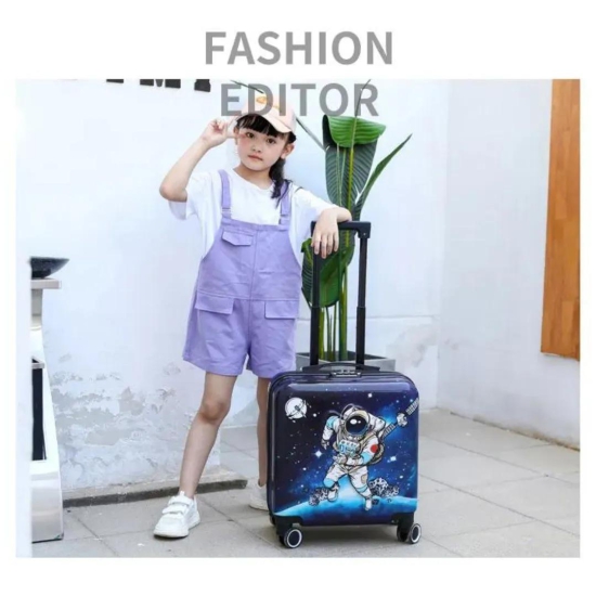 Space / Mermaid / Unicorn Theme Trolley Bag for Kids - A Fun and Secure Travel Companion-Mermaid