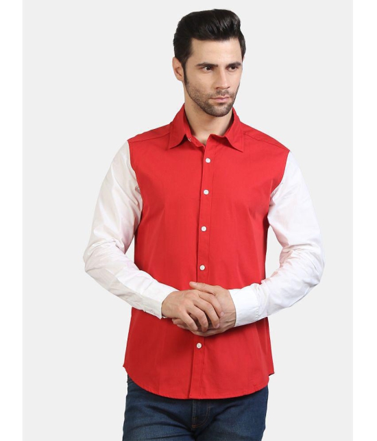 liferoads - Red 100% Cotton Slim Fit Men's Casual Shirt ( Pack of 1 ) - None