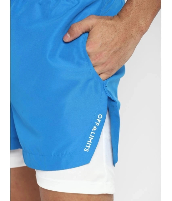 OFF LIMITS - Blue Polyester Mens Shorts ( Pack of 1 ) - None