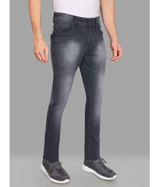 HJ HASASI - Grey Denim Slim Fit Men's Jeans ( Pack of 1 ) - None