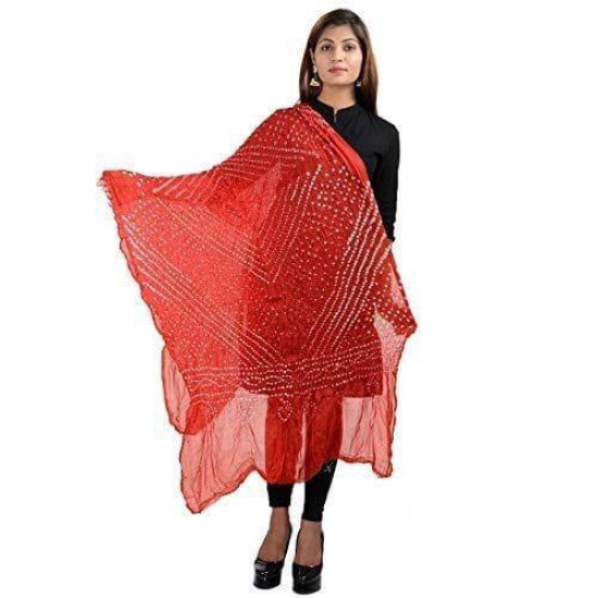 KERYAP women's Art Silk Bandhani Dupatta 2.25 meter