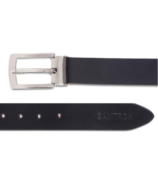 samtroh - Black Leather Men's Casual Belt ( Pack of 1 ) - None