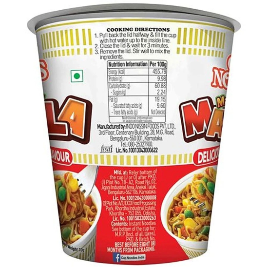 Top Ramen Cup Noodels Mazedar Masala, 70 Gm