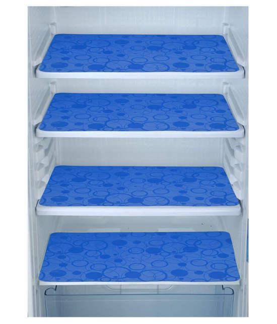 E-Retailer Set of 4 PVC Blue Fridge Mats - Blue