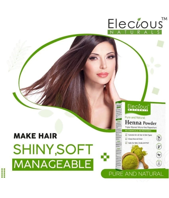 Elecious Natural Henna Powder For Hair Colour and Growth (200 Grams)