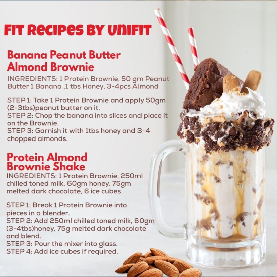 UNIFIT Whey Protein Almond Brownie Pack of 4