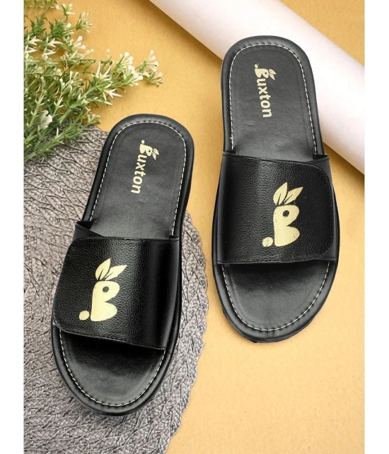 Buxton Black Mens Slide Flip Flop - None