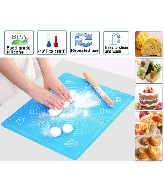 2KS™ Non Stick Reusable Silicon Roti Chapati Rolling Baking Sheet Mat Silicon Baking tool - Pink