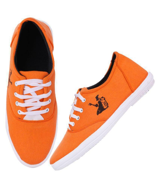 Kzaara Sneakers Orange Casual Shoes - 6