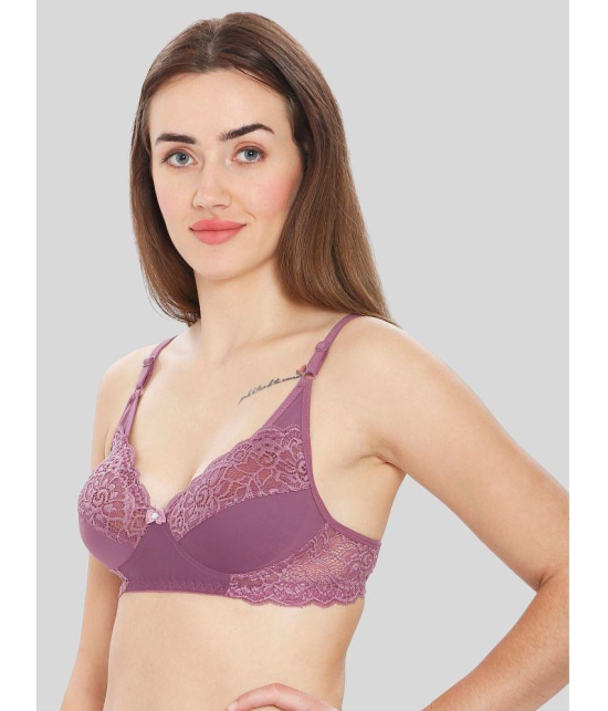 ILRASO - Purple Lace Non Padded Women's T-Shirt Bra ( Pack of 1 ) - None