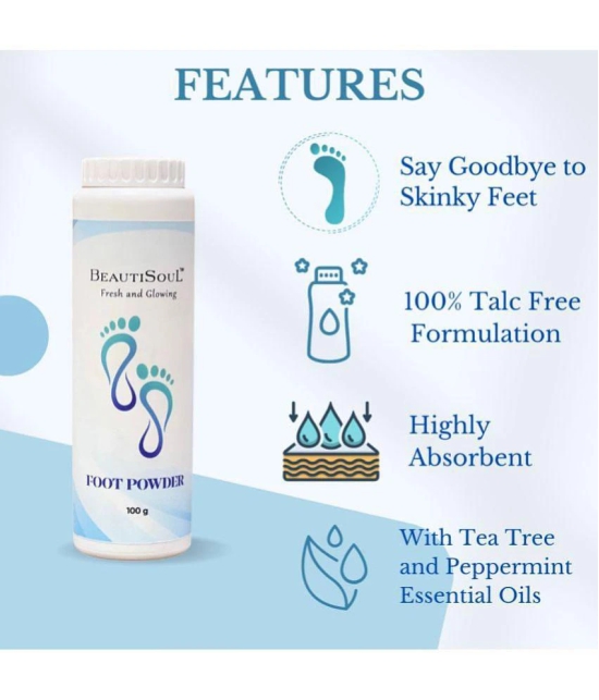 Beautisoul Foot Powder Talc Free Powder for Feet Talc 100 gm