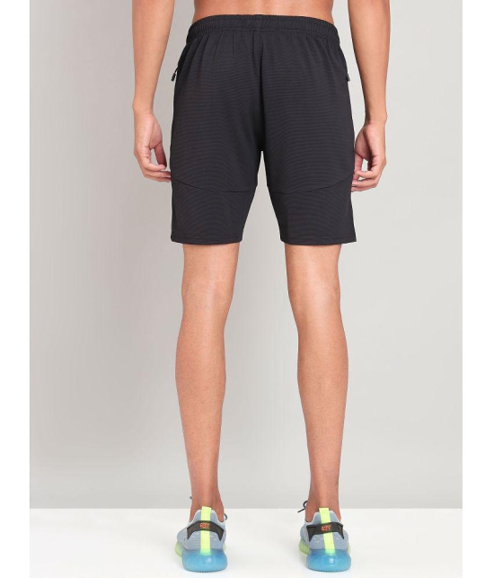 Technosport Black Polyester Mens Gym Shorts ( Pack of 1 ) - None