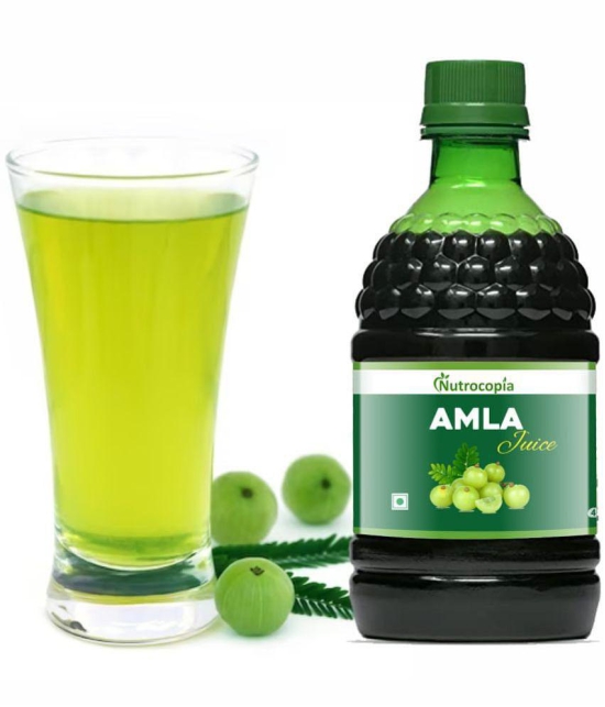 NUTROCOPIA Amla Juice - 400 ml | Rich Source of Vitamin C | Effective Antioxidants for Immunity boosting | Pure, Natural and 100% Ayurvedic Juice - Pack of 3