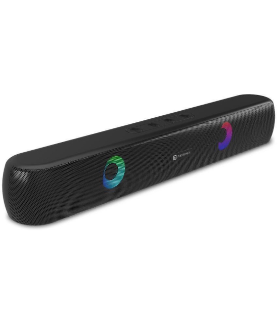 Portronics Decibel 21:10W Wireless Soundbar With LED Light ,Black (POR 1405)