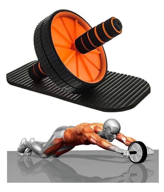 Ab Wheel Roller Gym For Exercise Fitness Equipment Workout Ab Exerciser For Men & Women - ONESIZE