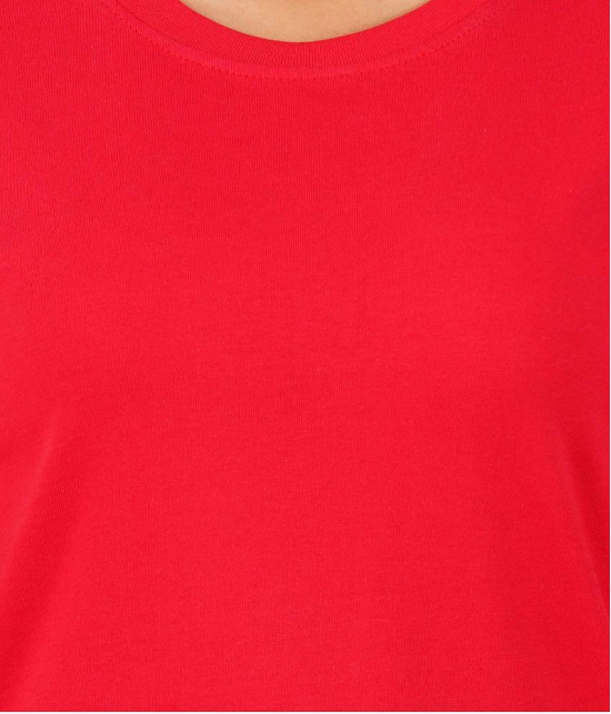 ferocious - Red Cotton Regular Fit Women's T-Shirt ( Pack of 1 ) - None