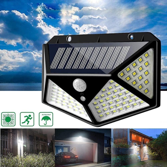 URBAN CREW Street Security Lights With Motion Sensor Solar Powered Wireless Waterproof Night Spotlight For Outdoor/Garden Wall, Solar Lights (1)