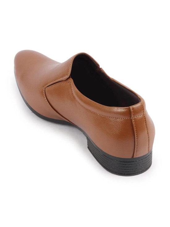 Men Tan Formal Office Slip On Shoes-8