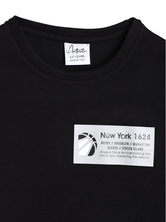 NEW YORK 1624 SPORTY SHORT SLEEVE T-SHIRT - BLACK-9-10 YEARS / 1N / BLACK