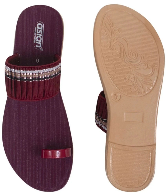 ASIAN Red Womens Daily Slipper - None