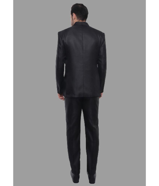 DKGF Fashion - Black Polyester Regular Fit Mens 2 Piece Suit ( Pack of 1 ) - None