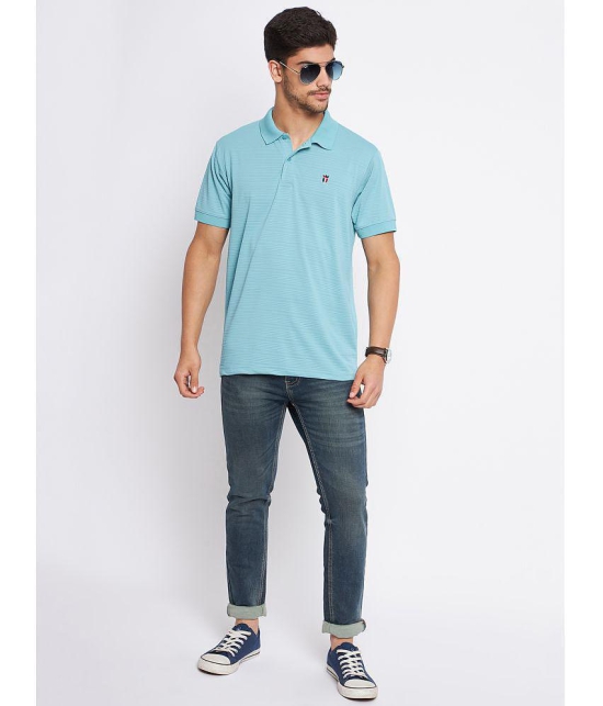 MXN - Aqua Cotton Regular Fit Mens Polo T Shirt ( Pack of 1 ) - None