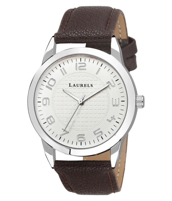 Laurels Lwm-Asp-III-010907  Leather Analog Mens Watch